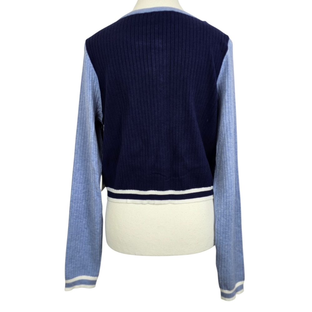 Freshman 1996 Color Block Ribbed Cardigan | XL | Button Front - Picture 3 of 7